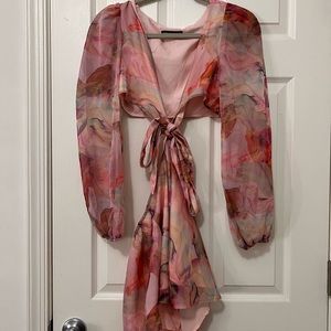 SHEIN flower print romper size XS